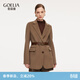 歌莉婭羊毛羊絨西裝女春季2026新款通勤穿搭雙面呢外套1F1L6M540 88H深花啡 M