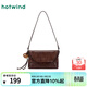 熱風(fēng)【商場(chǎng)同款】春秋新款女士擦色掛件港風(fēng)小眾單肩斜挎包 15深棕 小
