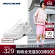 斯凱奇（Skechers）小白熊丨老爹鞋男女革面復古潮流休閑學(xué)生跑步運動(dòng)鞋 女款-銀標小白熊/WSL 37
