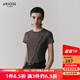 艾諾絲雅詩(shī)【商場(chǎng)同款】夏季新品高級灰刺繡字母短袖T恤上衣女40416206 石墨灰 M