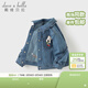 戴維貝拉（DAVE＆BELLA）春裝新款女童牛仔外套洋氣兒童長(cháng)袖上衣小童開(kāi)衫女寶寶衣服 牛仔藍【現貨】 100 cm（建議身高90-100cm）