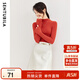 尚都比拉半高領(lǐng)打底衫女春秋針織衫洋氣內搭慵懶風(fēng)外穿上衣 紅色 均碼