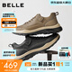 百麗（Belle）套腳休閑鞋男鞋新款冬季商場(chǎng)同款厚底工裝鞋8WR01DM5 卡其色-單里 40 (250mm)