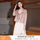 香影皮衣外套女短款2026春新款今年流行復古翻領(lǐng)小個(gè)子機車(chē)夾克 粉紅色 L