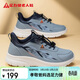 足力健老人鞋冬季皮面運動(dòng)鞋軟底輕便爸爸鞋休閑男鞋 6198K天青藍41