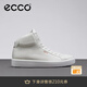 愛(ài)步（ECCO）高幫鞋男鞋 60周年限定款板鞋百搭休閑鞋男 柔酷男鞋582424 白色58242401007 41