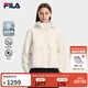 FILA 楊冪同款斐護科技|斐樂(lè )官方女裝棉服2026春新款時(shí)尚保暖連帽外套 蛋清白-IV M 165/84A/M
