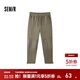 森馬休閑褲男抗靜電搖粒絨冬季拼接戶(hù)外風(fēng)印花寬松直筒褲 橄欖綠A41802 L (175)