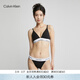 Calvin Klein內衣【摩登引力帶】女ck無(wú)鋼圈軟支撐三角杯文胸 QF5650001-太空黑 M