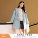 香影白色連帽雙面呢羊毛大衣女2025冬季新款呢子氣質(zhì)中長(cháng)毛呢外套 淺藍 M 160/84A/95-110斤