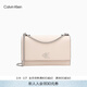 Calvin Klein單肩包荔枝紋包包金屬搭扣鏈條翻蓋CK女包斜挎包 MTR-蛋殼黃 OS