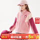 迪士尼女童外套春季新款兒童棒球服中大童搖粒絨開(kāi)衫草莓熊上衣加厚童裝 【牛奶絨】粉色 150