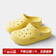 樸西科學(xué)倍率發(fā)泡純色洞洞鞋女夏季新款厚底防滑防臭洞洞鞋沙灘外穿 黃色 【透氣不悶汗】 35-36