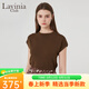 Lavinia Club拉維妮婭蝴蝶袖修身T恤女2025夏季設計感顯瘦針織上衣Y43Z182 咖色 M (165)