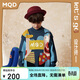 馬騎頓（MQD）男童卡通撞色毛衣2022年冬季新款半高領(lǐng)針織衫