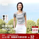 森馬（Semir）短袖t恤女短款假兩件百搭上衣25夏裝顯瘦U領(lǐng)套頭衫109325100015
