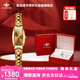 歐品客手表女士石英原裝進(jìn)口機芯小表盤(pán)金色表輕奢名表生日禮物送女友