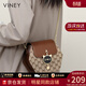 viney新款斜挎包包女包品牌水桶包輕奢單肩生日禮物送女友老婆 【咖啡色】實(shí)用高檔洋氣鏈條包