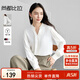 尚都比拉通勤風(fēng)職場(chǎng)V領(lǐng)襯衫女春秋季氣質(zhì)高級感長(cháng)袖上衣寬松顯瘦休閑襯衣