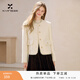 香影小香風(fēng)毛呢外套女短款2025冬季新款含羊毛白色法式千金感上衣 鷺白 M 160/84A/95-110斤