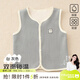棉奇熊兒童馬甲加絨秋冬款女童搖粒絨保暖開(kāi)衫背心男童加厚坎肩大童馬夾 灰色【保暖搖粒絨】 150 CM