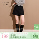 三彩2025冬季新款收腰休閑短褲小A闊腿褲靴褲顯瘦百搭簡(jiǎn)約氣質(zhì)S 經(jīng)典黑 M 160/68A 160/68A