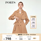 PORTS寶姿春夏款雙排扣女裝風(fēng)衣ALM8T004KWD051 卡其色-1 XS (2)
