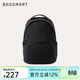 BAGSMART書(shū)包軟殼雙肩包女初高中生休閑通勤輕便高顏值小背包旅行包電腦包 炭黑（可容納13英寸筆記本）
