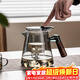 瓷牌茗茶具（cipaiming teaset）飄逸杯玻璃泡茶壺家用耐熱玻璃按壓式茶水分離高檔功夫茶具套裝 煙灰沐晨雪山飄逸壺750ml
