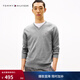 Tommy Hilfiger【撞色橫條紋】26春夏新款男純棉休閑學(xué)院風(fēng)圓領(lǐng)內搭針織衫 【純色V領(lǐng)】深灰色P7D （秋冬新色） M （推薦：135-150斤）