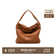裘真云舒系列手拎云朵包植鞣羊皮休閑百搭小手提包女 焦糖色
