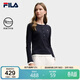 FILA斐樂(lè )官方女子針織長(cháng)袖衫冬時(shí)尚假兩件休閑修身亨利衫