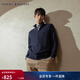 Tommy Hilfiger秋冬男裝純棉休閑通勤青年簡(jiǎn)約半高領(lǐng)立領(lǐng)拉鏈針織開(kāi)衫外套 藏青色DU7 S （推薦：120-135斤）