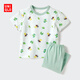 優(yōu)衣庫嬰幼兒寶寶UT繪本合作系列快干睡衣/短袖起居服481805 52 翠綠色 90