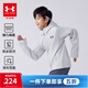 安德瑪（Under Armour）童裝春季兒童針織外套連帽上衣休閑運動(dòng)服男大童綜訓服244124103 淺灰 160