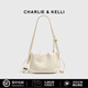 CHARLIE&KELLI品牌 CK輕奢包包女包流浪云朵包單肩斜挎鏈條包七夕情人節禮物女 米白色【禮袋發(fā)貨 可代寫(xiě)賀卡】