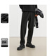 太平鳥(niǎo)男裝仿毛呢休閑褲男冬季保暖錐形褲黑色垂感西裝褲 黑色 無(wú)縫標（錐型）第二批 L (32)