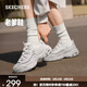 斯凱奇（Skechers）蕾絲熊|春女鞋熊貓鞋經(jīng)典老爹鞋休閑鞋小白鞋11959 白色/WHT 36 尺碼偏大，建議選小半碼
