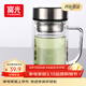 富光雙層玻璃杯支持團購定制泡茶杯辦公杯帶把 大容量男女水杯子580ML