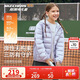 Skechers自營(yíng)男女童梭織短款羽絨外套兒童防油防污連帽鴨絨外套P425K045