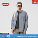 Levi's【商場(chǎng)同款】李維斯男士美式休閑通勤牛仔條紋襯衫A1919 藍白拼色 M