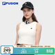 FILA FUSION斐樂(lè )潮牌女子針織背心2025夏休閑緊身無(wú)袖上衣