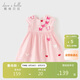 戴維貝拉女童連衣裙夏裝棉公主裙六一兒童節蝴蝶裙子