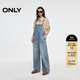 ONLY2025秋季新款復古寬松高腰直筒長(cháng)褲牛仔背帶褲牛仔褲女|12517M001 J33 350水洗牛仔藍 L L標準褲長(cháng)