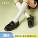 他她（TATA）黑色小皮鞋女厚底樂(lè )福鞋女百搭單鞋春季新款7PJA2AA5 黑色 36