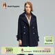 暇步士（Hush Puppies）女裝春秋季新款簡(jiǎn)約通勤百搭毛呢大衣外套女 196深藍 M