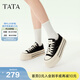 他她（TATA）經(jīng)典厚底帆布鞋女鞋子休閑板鞋小白鞋春新款WP801AM5 黑色 37
