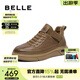 百麗（Belle）戶(hù)外潮搭工裝鞋男冬季商場(chǎng)同款厚底高幫板鞋8MK01DD4 卡其色-單里 39 (245mm)