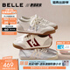 百麗（Belle）跑道家族小輕甘阿甘鞋2026春新商場(chǎng)款薄底休閑鞋F1A1DAM6預售 米色 38