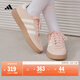 adidas「T頭鞋」BARREDA休閑板鞋德訓鞋男女新款阿迪達斯輕運動(dòng)   淺粉/漢玉白/樹(shù)脂黃   38